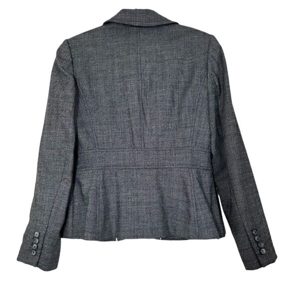 ANN TAYLOR WOOL BLEND 3 BUTTON LONG SLEEVE GRAY‎ BLAZER 2 - Picture 2 of 11